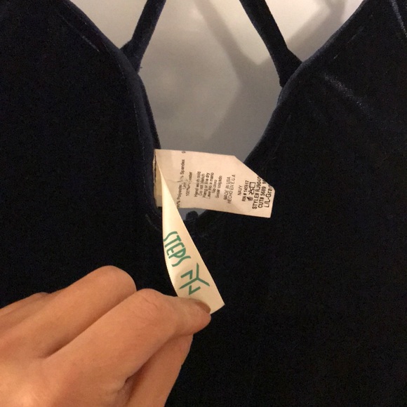 Blue velvet jumpsuit - Picture 7 of 7